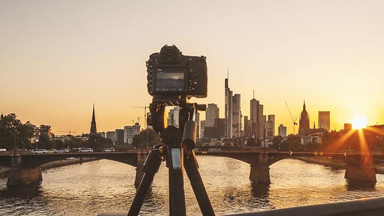 Nikon D850 Frankfurt City video shoot sunset
