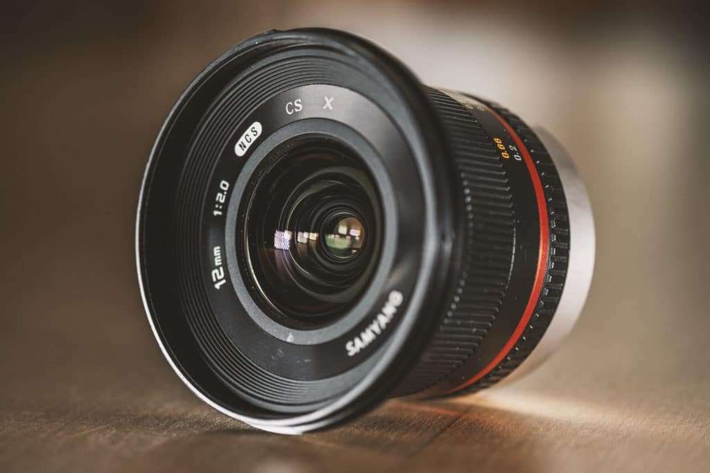 Review of the Samyang 12mm F2 APS C wide angle lens for video shooters